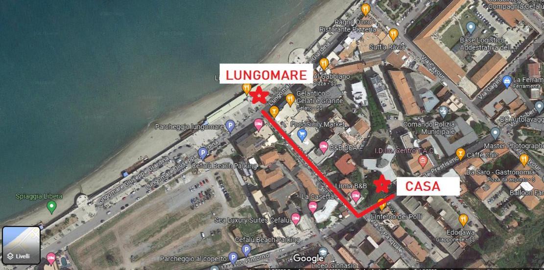 Vintage Sea House Vicino La Spiaggia Del Lungomare Cefalù Esterno foto